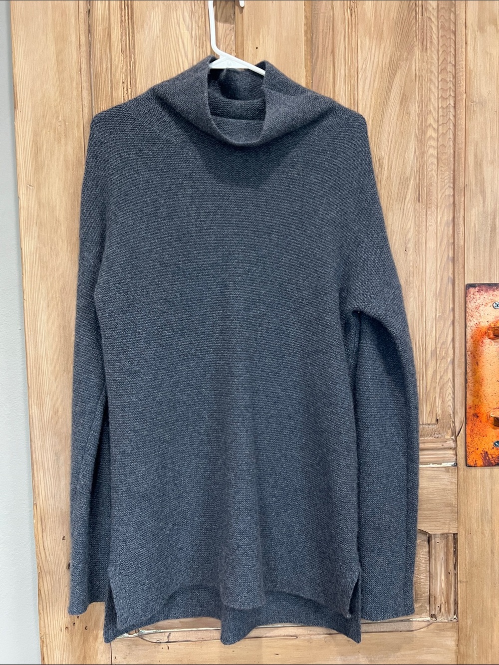 Banana Republic Cashmere Charcoal Turtleneck Tunic  Sweater